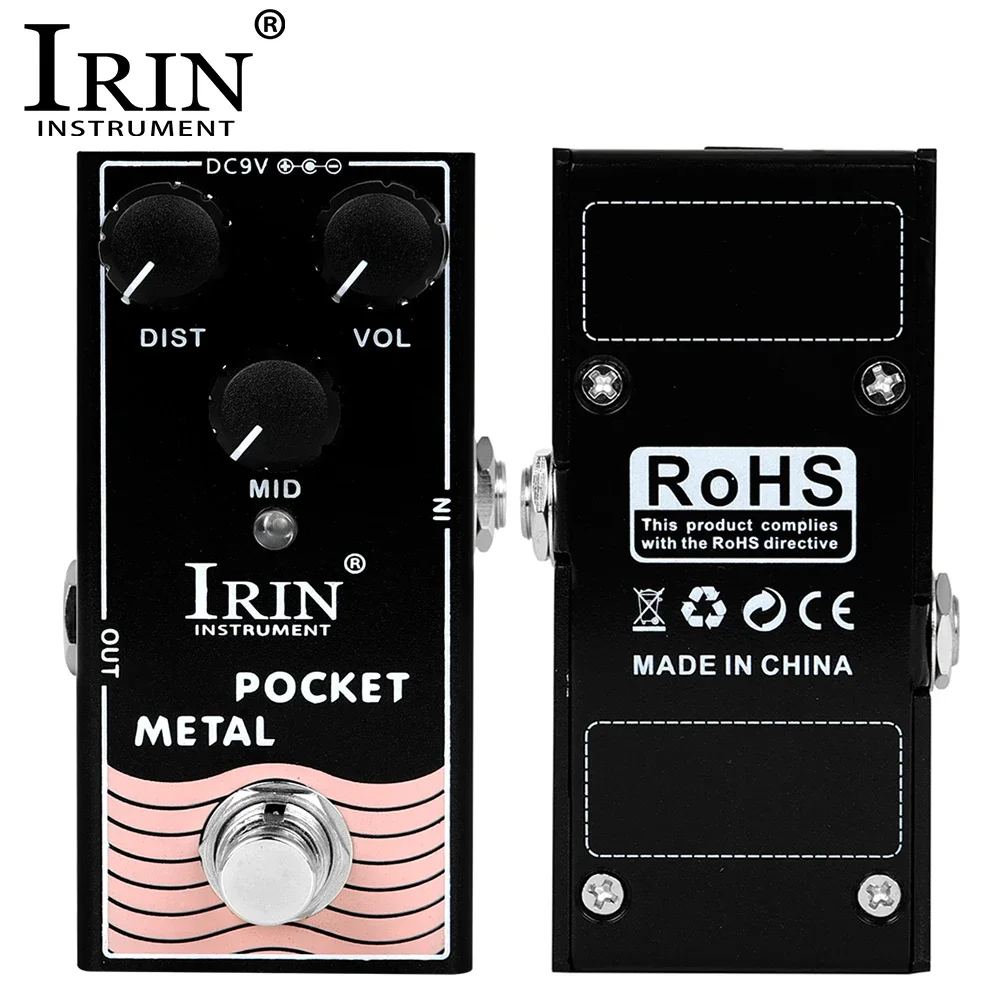 IRIN RF-16 Pocket Metal Distortion Guitar Effect Pedal True Bypass Metal Distortion Effect Electric Guitar Accessories & Parts