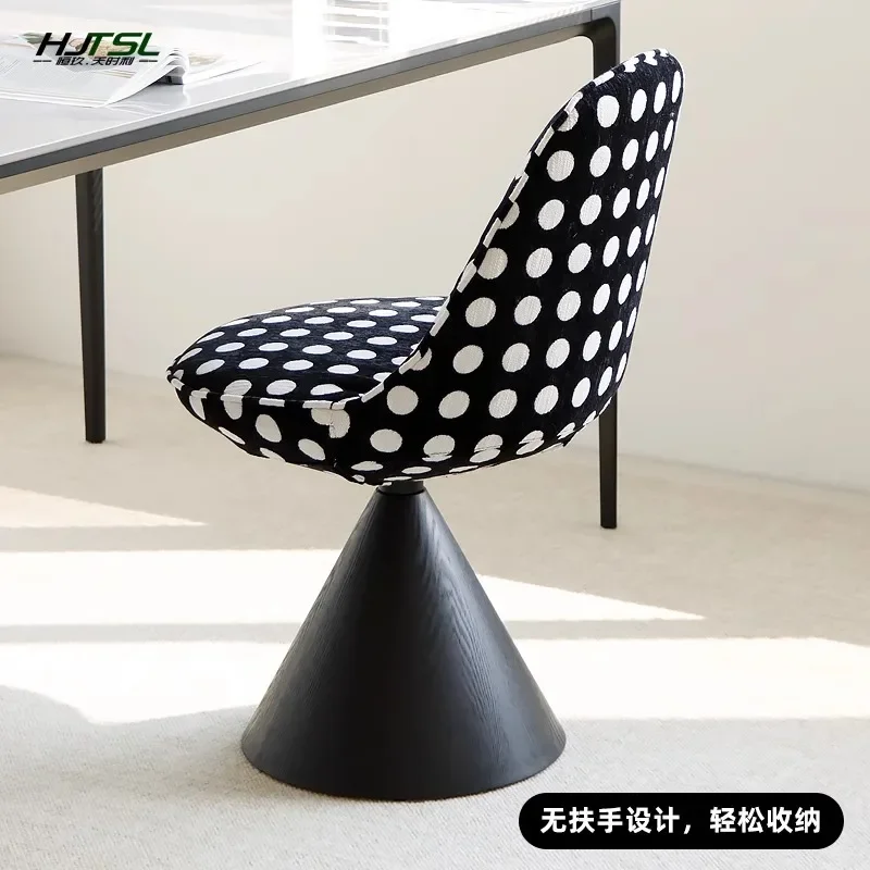 

Italian minimalist designer bedroom makeup chair stool rotatable dining chair modern home backrest