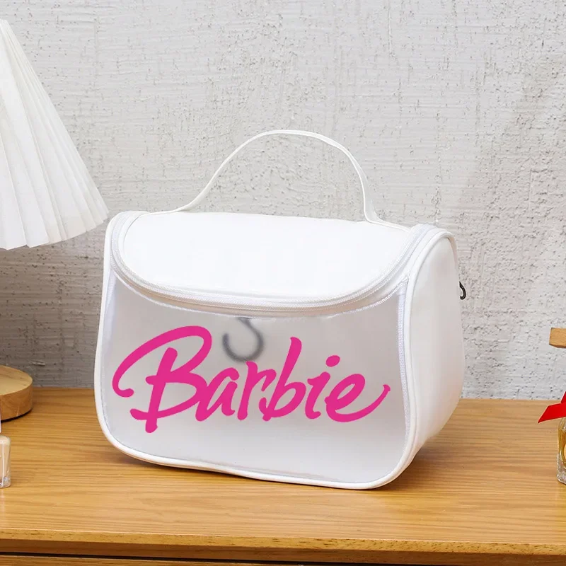 Borsa cosmetica di grande capacità Barbie borsa da viaggio impermeabile di fascia alta trasparente portatile da donna che lava la borsa di