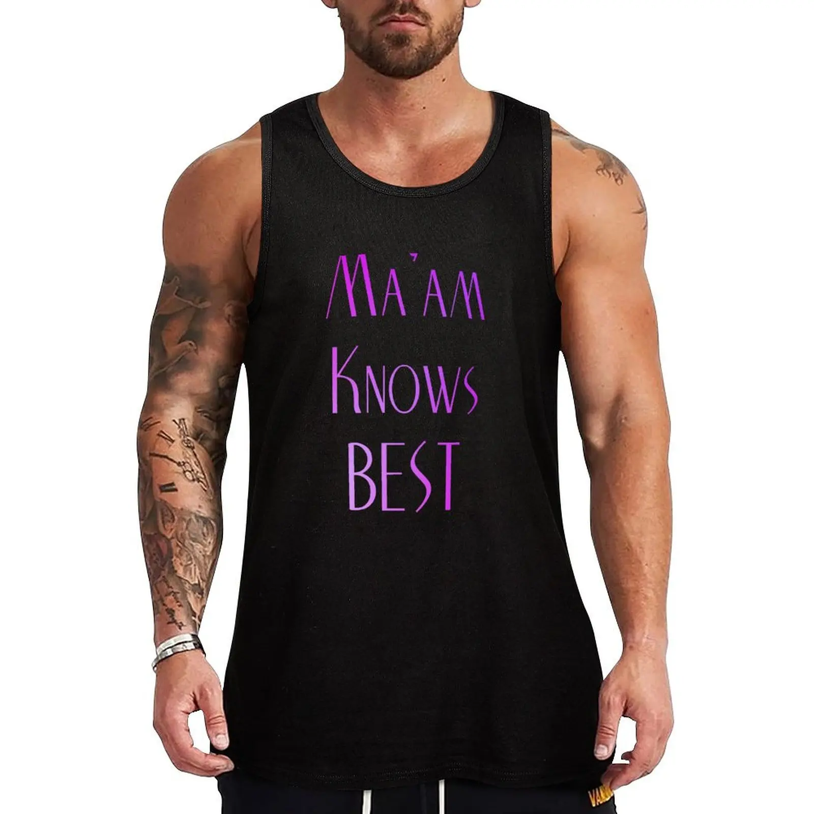 Ma'am Knows Best Tank Top Workout Ready Tank Top Moisture Wicking Athletic Top