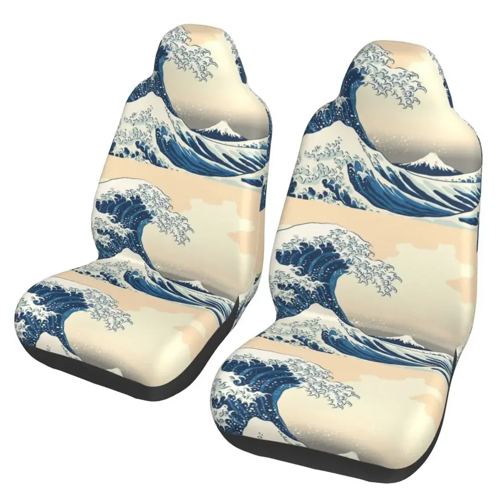 

Защитный чехол для автомобильного сиденья The Great Wave Off Kanagawa, чехол на переднее сиденье, подходит для большинства моделей автомобилей, противообрастающий 2 шт.