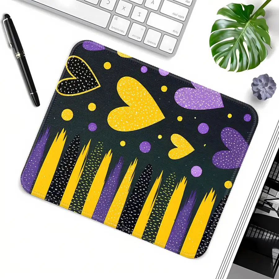 Mouse Pad Game Console Pad office Pad Computer Laptop Pad Desk accessories Keyboard Mouse Pad Waterproof Wave-Point Love Stripe