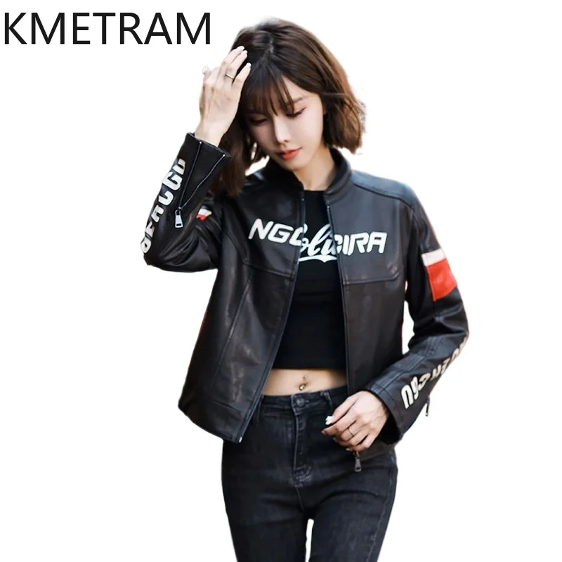 100% Sheepskin Real Leather Jacket Women Motorcycle Cropped Jackets 2024 Autumn Winter Clothes 2024 New in Outerwears дубленка