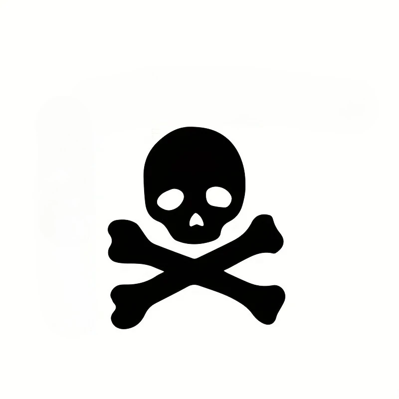 Skull and Crossbones Button Vinyl Decal, Car Sticker for Blank Button Interior DIY Personalized Surface Decor