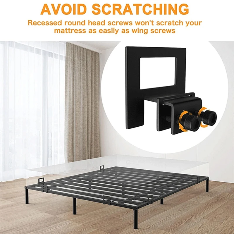 

Нескользящие прокладки для матраса для каркаса кровати, 6-компонентный держатель для матраса, захват, противоскользящая перегородка, подходящая для металла-AT35