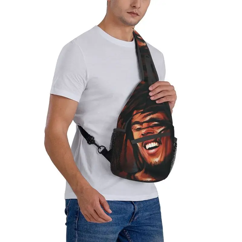 Jamaica Reggae Rock Bob Marley Sling Chest Bag Customized Shoulder Crossbody Backpack for Men Travel Hiking Daypack