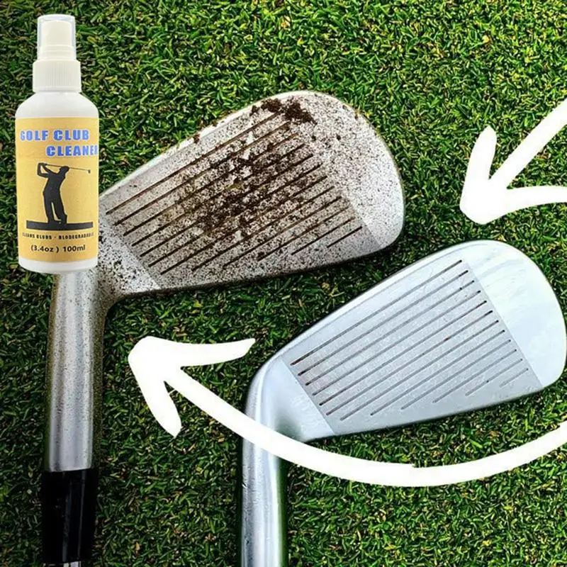 Golf Club Cleaner 100ml Solution To Restore Polish And Shine Golf Clubs Portable On-Course Golf Club Accessories For Cleaning