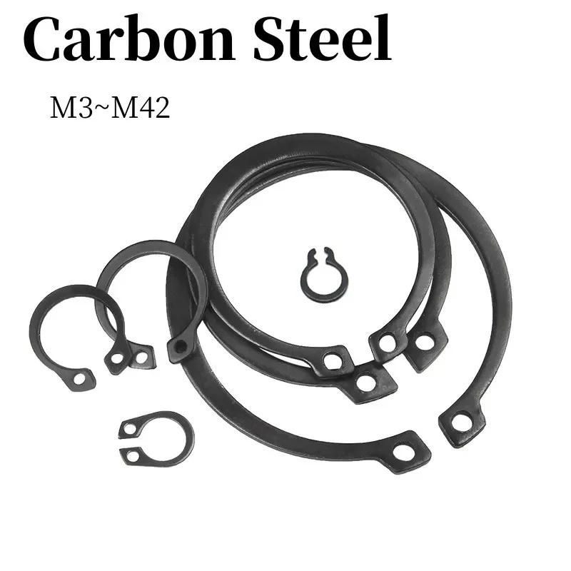 M3 M4 M5 M6 M7 M8 M9 M10 M11 M12 - M42 C type External Circlip Retaining Rings for Shaft Carbon Steel Circlip Snap Rings DIN471