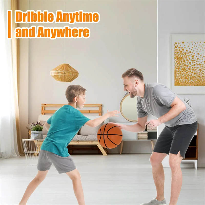 Silent Basketball High Density Soft PU Foam Squeezable Ball Indoor Mute Bouncing Basketball Quiet No Noise Children Sports Toys