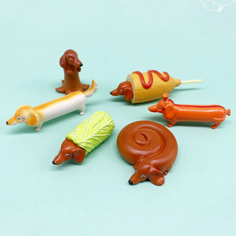 Yell Capsule Toys Hot Dog Daily Ornaments for Sausages Creative Tabletop Ornaments