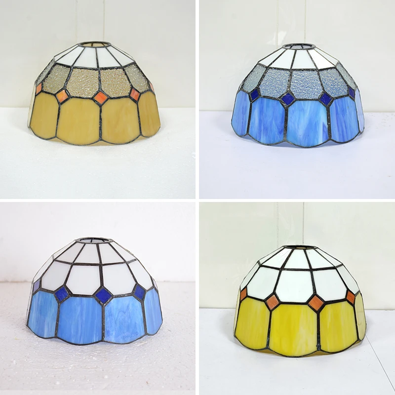 

Tiffany Stained Glass Lampshade for E27 Holder Table Lamp Pendant Lights Ceiling Lighting Wall Sconce Fixtures Only Lampshade