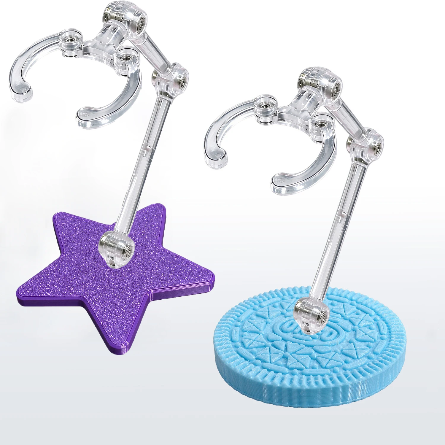 BJD Doll Action Figure 3D-Printed Base Waist-Clamp Display Support Bracket 1/8 1/12 Display Stand Base Anime Figure Stand Model