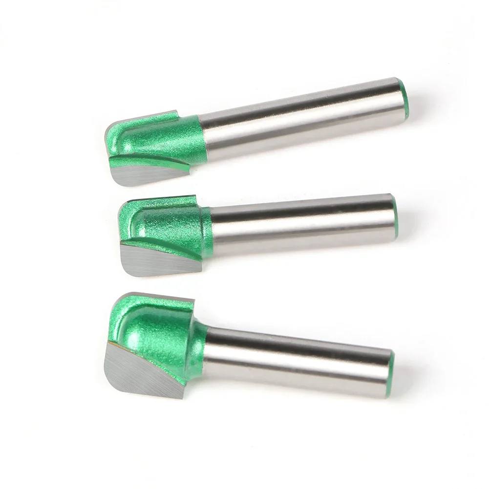 1-5Pcs 8mm Shank Diameter Bowl Tray Router Bit Round Nose Milling Cutter With  For Woodworking CNC Radius Core Box Solid Carbide