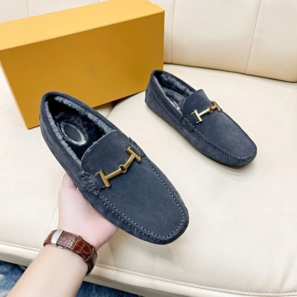 

Winter To New Warm Men's Shoes, Le Fu Shoes, Men's One Step Stepping Driving Shoes, Genuine Leather Lazy Shoes, Business Shoes