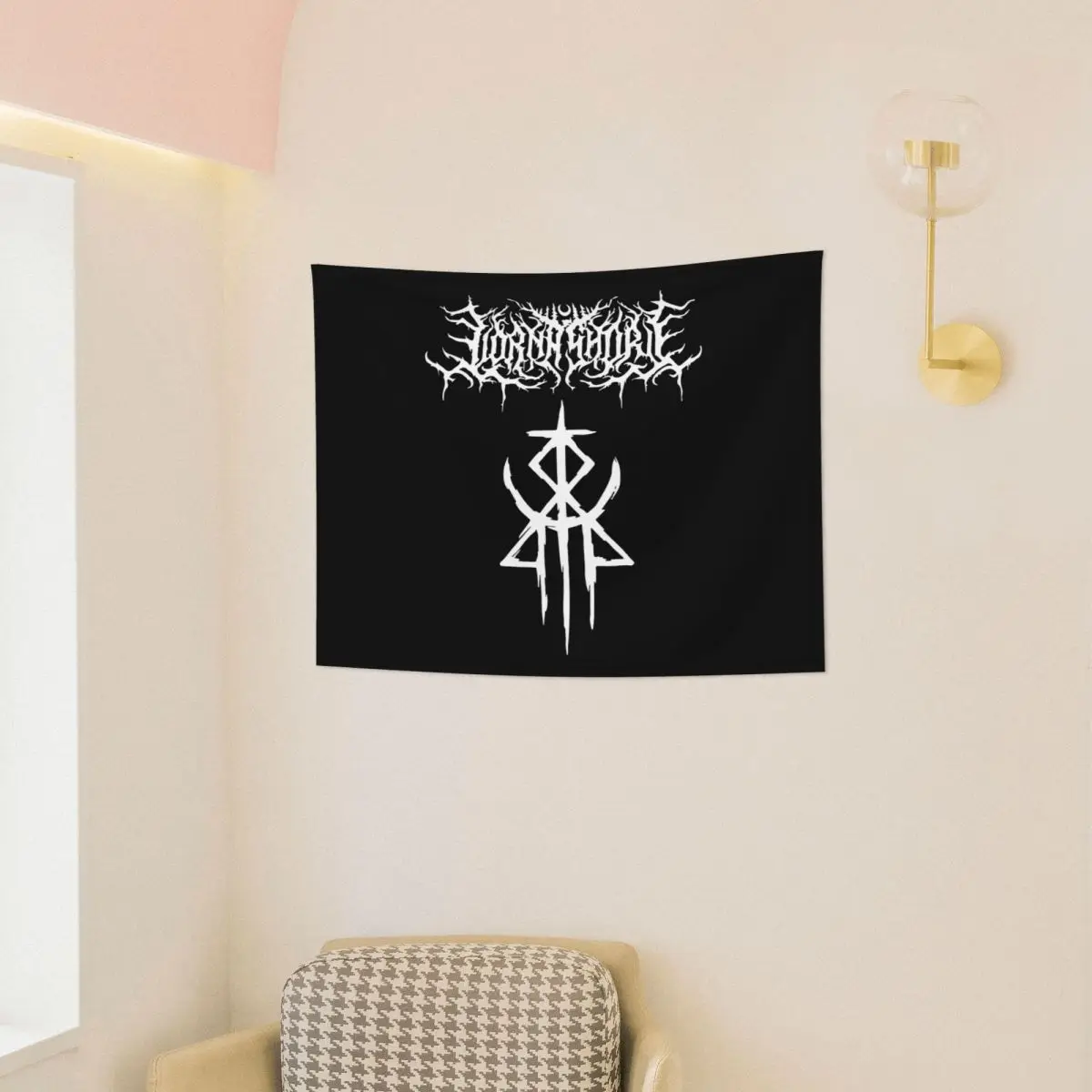 Lorna Shore Immortel Tapestry Hippie Polyester Wall Hanging Room Decor Table Cover Psychedelic Wall Tapestry