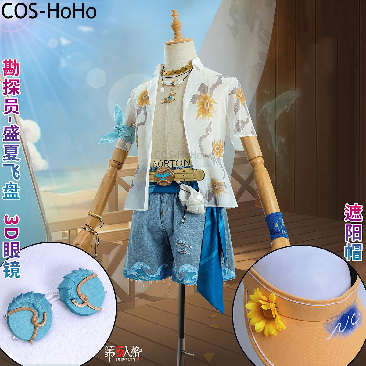 COS-HoHo Identity V Norton Campbell Prospector Midsummer Fashion Game Suit Handsome Cosplay Costume Halloween Party Outfit S-XXL