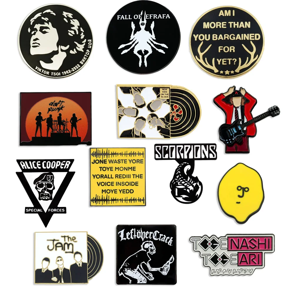 New Pop Rock Band Pin Fashion Music Singer Star Brooch Fan Collection Jewelry Badge Clothing Bag Cute Accessories