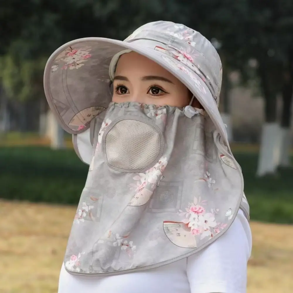 

Creative Casual Style Sunscreen Hat UV Protection Breathable Bucket Hat Tea Picking Hat Fishing Hunting Hiking