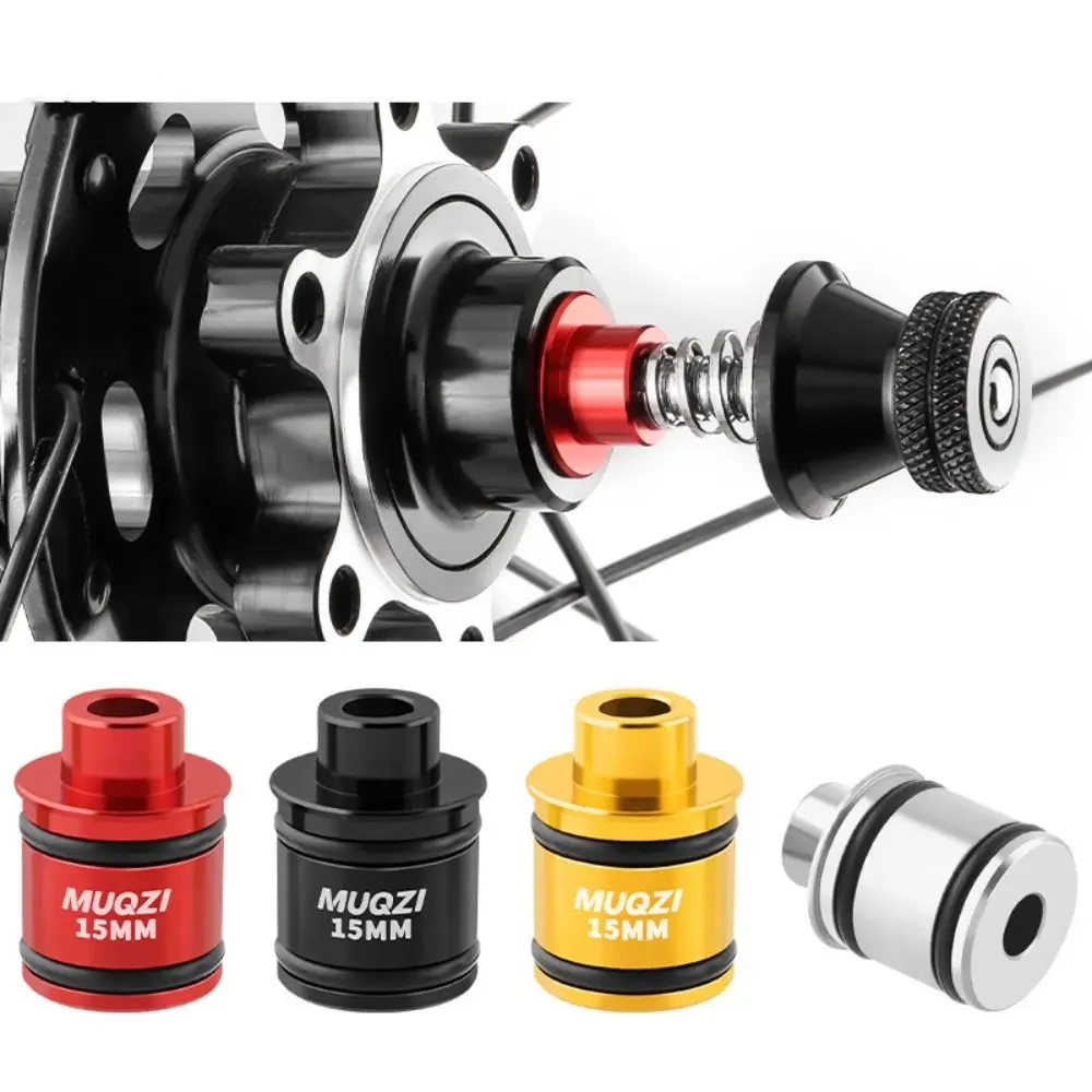 

2Pcs Aluminum Alloy Bike Hub Thru Axle Adapter Quick Release 12/15mm Bike Hub Converter Modification Replaceable