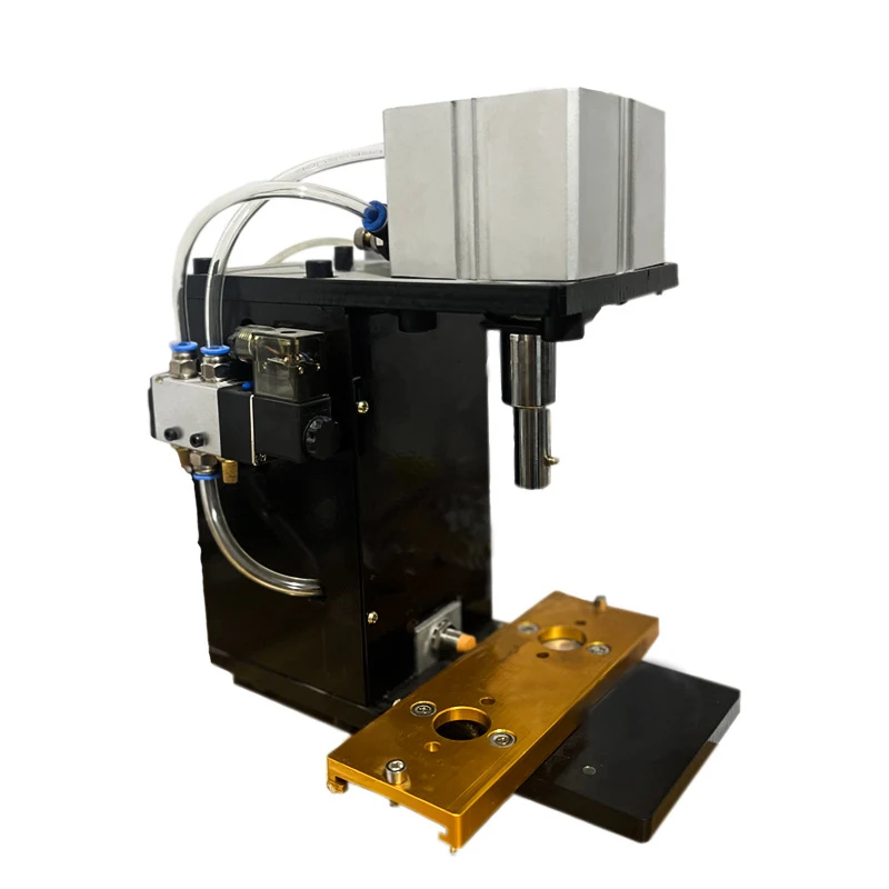 Automatic all-metal pneumatic badge making machine, multi-size ID and badge press with sensors