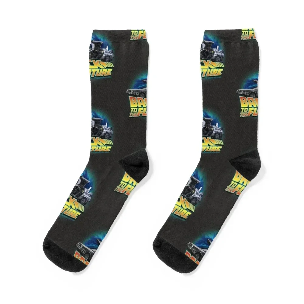 

Back to the future movie. Delorean in time Socks sport retro Socks Ladies Men's