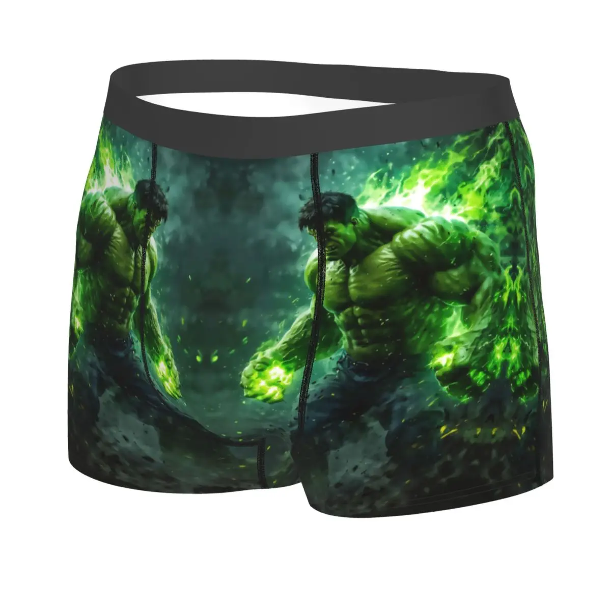 カスタムヴィンテージハルク 3D 印刷アート下着男性ストレッチ漫画映画ボクサーブリーフショーツパンティーソフトパンツオム