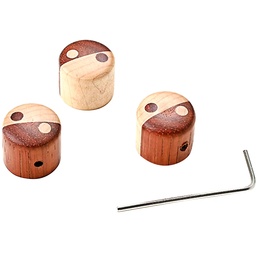 

3Pcs Wood Guitar Knobs Replacement Volume Tone Control Easy Install for Electric Guitars Bass Instrument Accessories