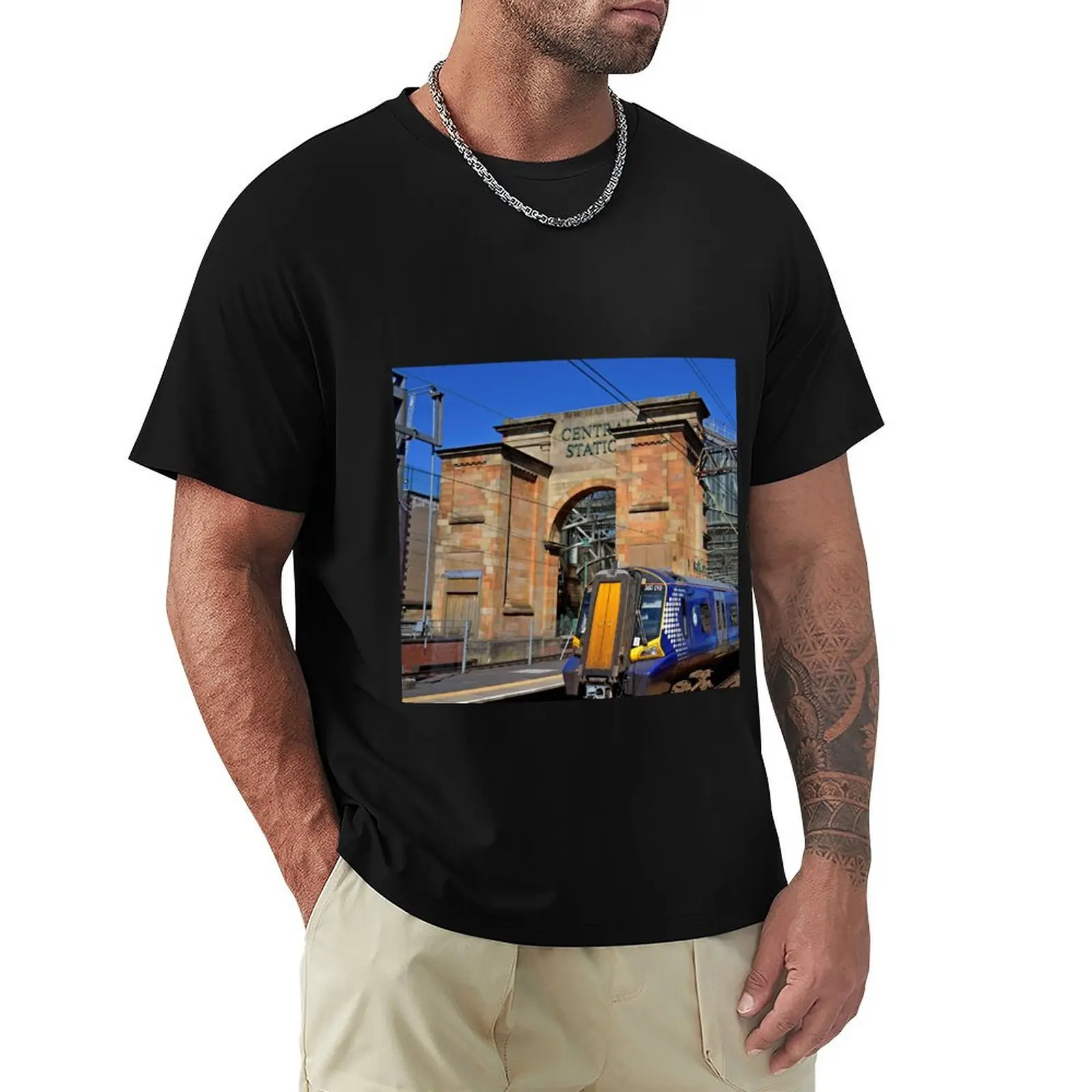 

Scotrail Class 380 leaving Glasgow Central T-Shirt Tough Fabric Work Tee
