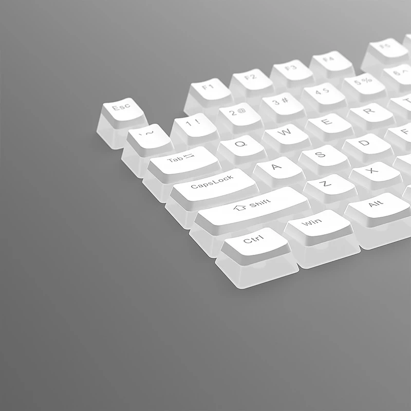 

Набор клавишных колпачков White pudding keycap130, двухцветные, изготовленные методом двойного литья, ABS, светящиеся в темноте.