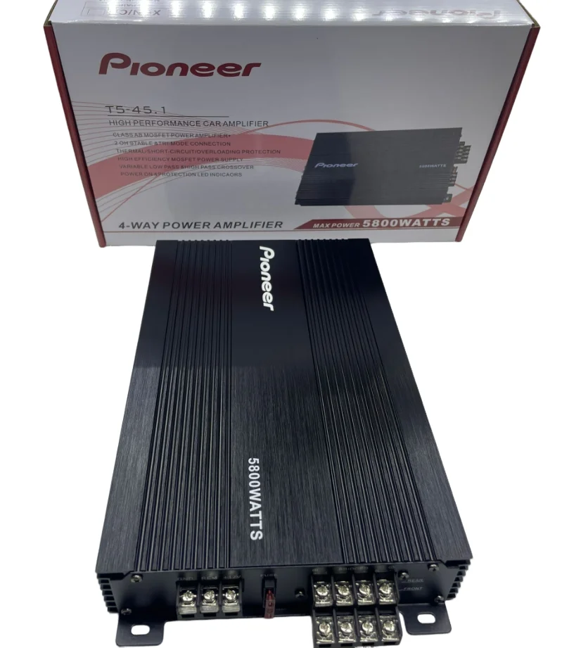 Pioneer T5-45.1 Car Audio Amplifier 4-Way High Performance 5800W Max Power Car Amplifier For Automobiles Sound System