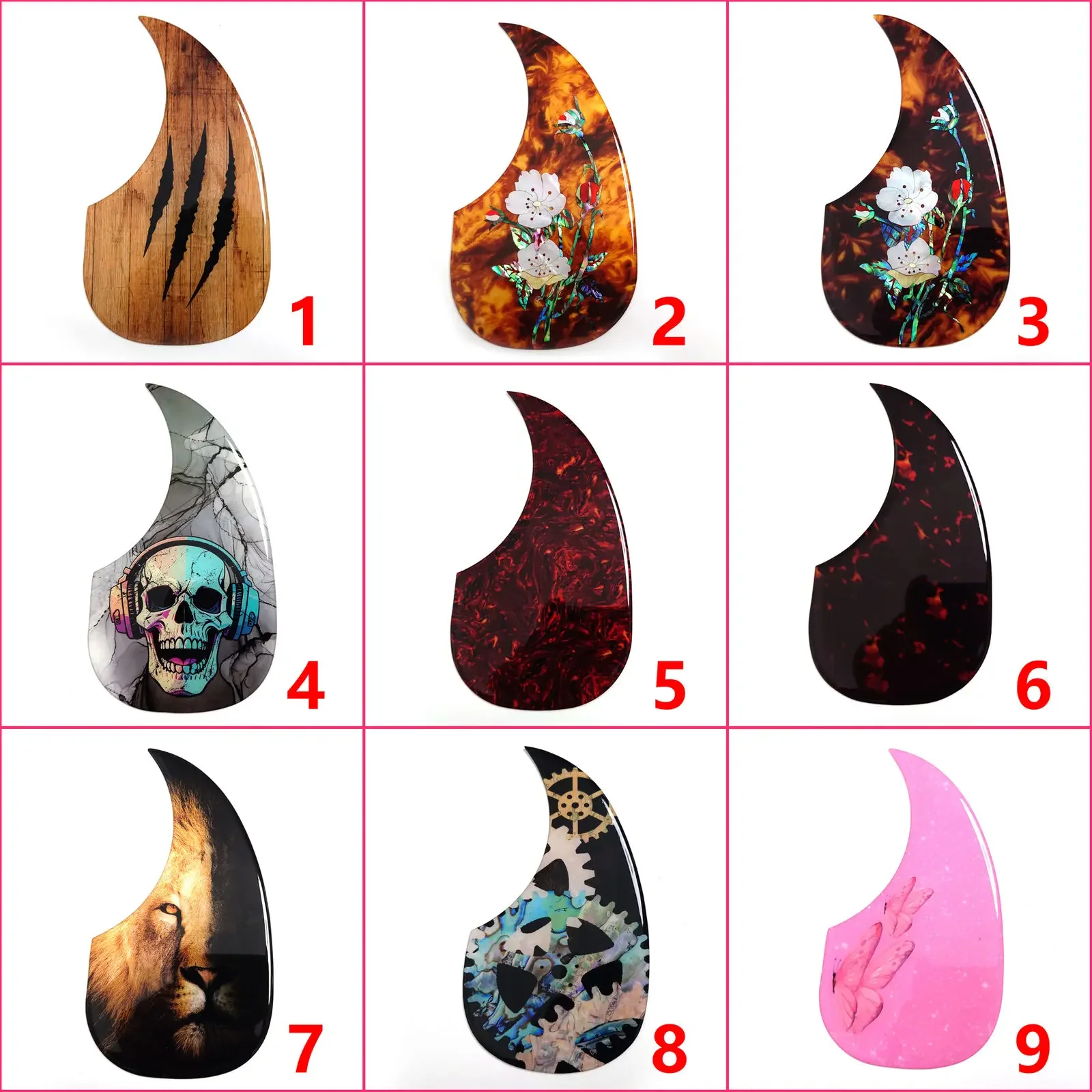 

Yumiya Acoustic Guitar Pickguard Thick 2MM Self-Adhesive Scratch Plate For D45 Acoustic Guitar Protection Plate