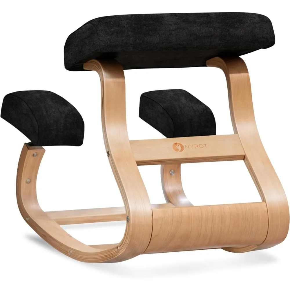 

Ergonomic Kneeling Chair - A Rocking Knee Chair and Wooden Desk Chair Designed for Home Office Comfort and Posture Support