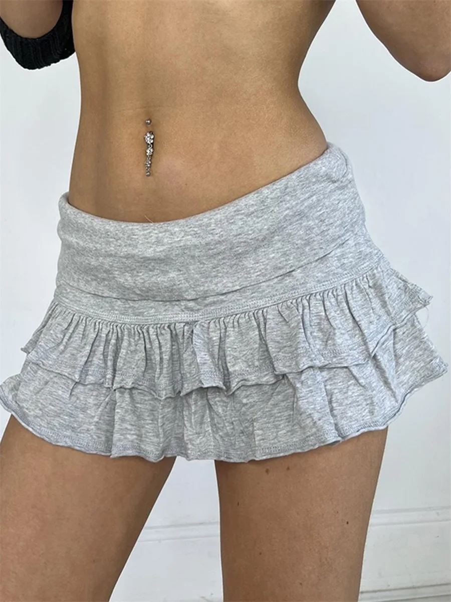 

New Fashion Women Pleated Skorts Low Waist Embroidery Letters Layered Summer Shorts Clubwear Hot Sale S M L