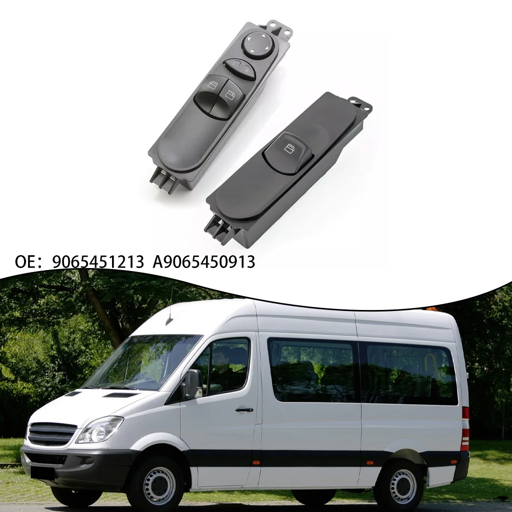 For Benz For Sprinter W906 Window Switch Front Left Installation Ready with Part Numbers A9065450913 and A9065451213