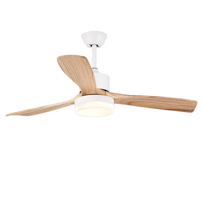 

Ceiling fan light Nordic solid wood fan blad