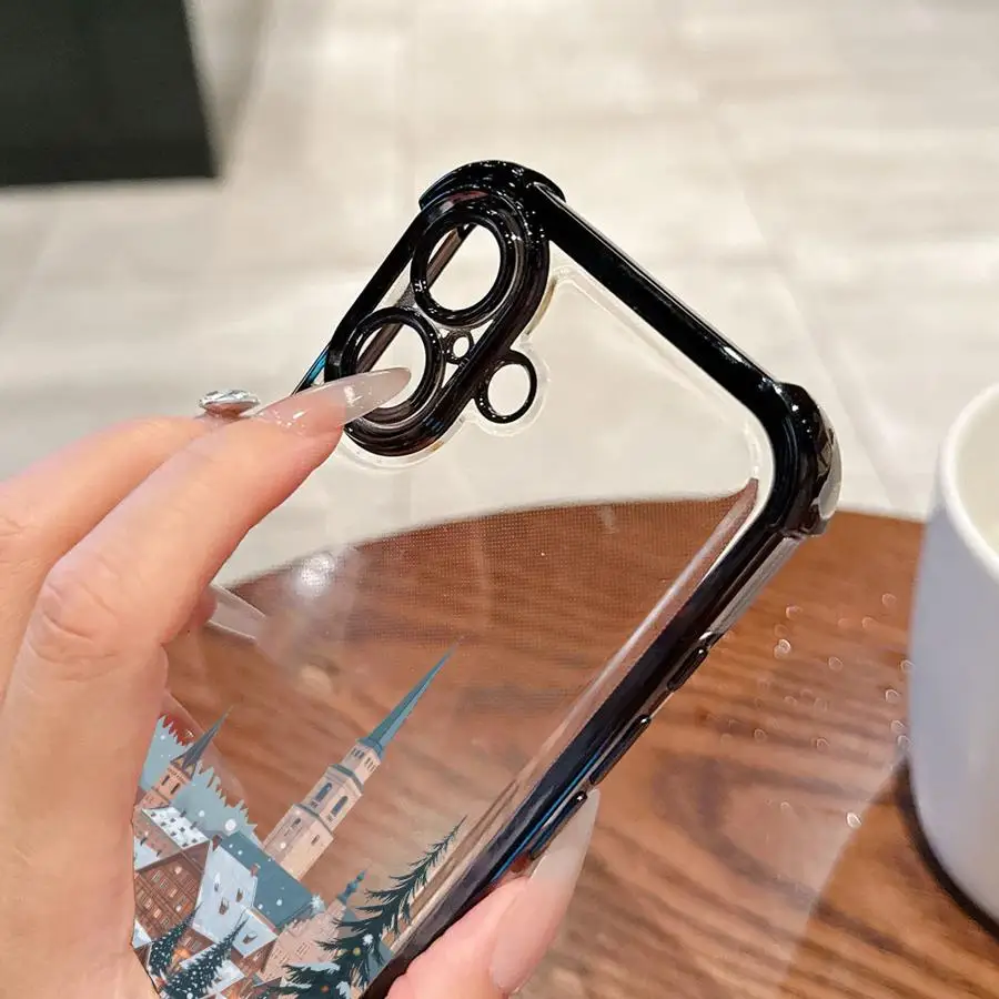 حافظة هاتف لهاتف ابل ايفون 17 اير 16e 16 15 14 بلس 13 12 11 برو ماكس غطاء ناعم عيد الميلاد سانتا كلوز #4