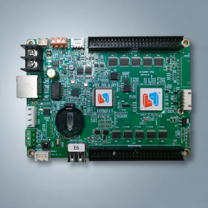 LED Display Controller LS-E6 1024K 16MB Network USB RS232 RS485 Support Full Dual Single Color LED Screen with Sensor