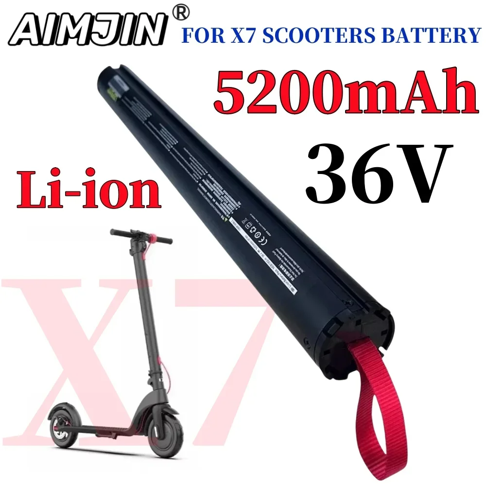 36V 5200mAH X7 Scooter Replace Rechargeable Lithium Battery Pack 187Wh , HX Scooter Battery Accessories