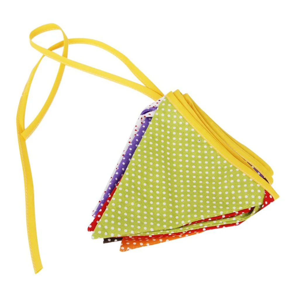 

12 Pcs Black Orange Triangle Banner Cotton Flags 2 3m Length 17cm Side for Wedding Party Decoration Bunting