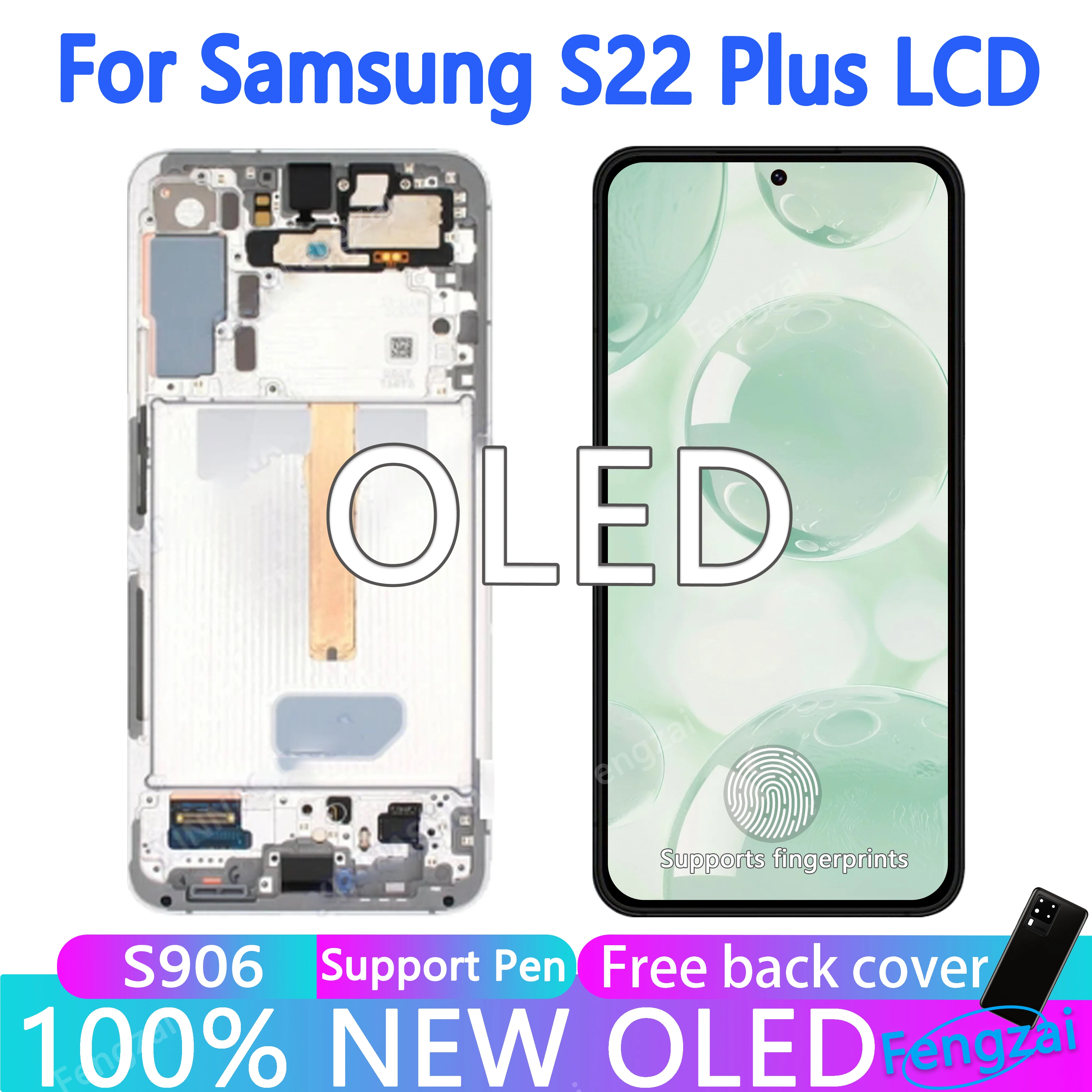 

Super OLED For Samsung Galaxy S22 Plus Display Touch Screen Assembly S906b S906u S906w S906n S906e Lcd With Frame S22 Plus LCD