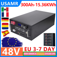 48V 100Ah 230Ah 300Ah LiFePo4 Battery Pack Bulit-in BMS 51.2V Lithium Ion Battery 9000 Cycle for Home RV Solar Off-Grid Tax Free