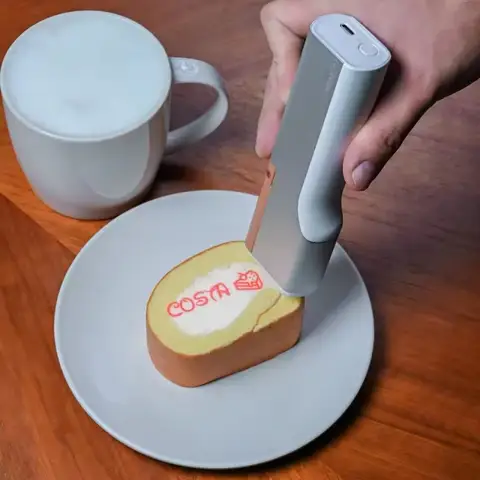 Impresora de inyección de tinta con logotipo de pastel, bolígrafo de impresión de alimentos EVEBOT con tamaño de impresión auxiliar 26*1000mm, impresión HD para cafetería, panadería, Bar, restaurante