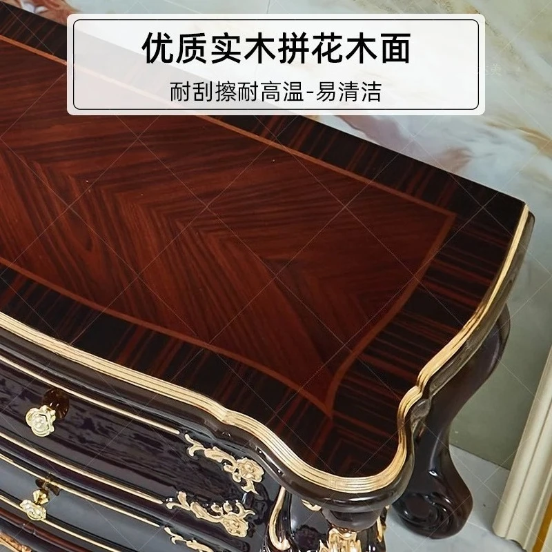 

Роскошный мебельный гарнитур из цельного дерева с цветочными резьбами, выполненный в стиле виллы Sour Branch Color, с элементами из мрамора.