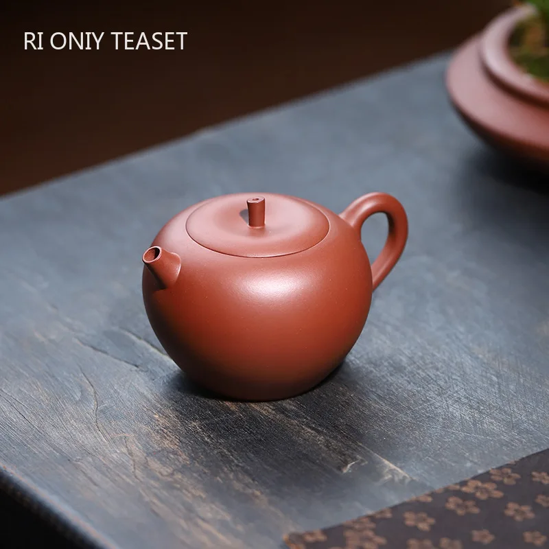 160ml Chinese Yixing Purple Clay Teapots Kettle Creative Handmade Fruit Shape Tea Pot Beauty Tea Infuser Raw Ore Zisha Tea Set