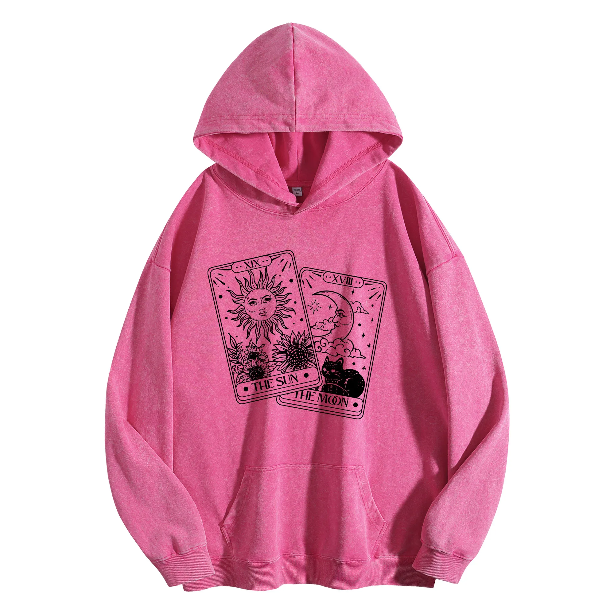 بلوفر Lumina Graphic Print 400G بغطاء للرأس مغسول عتيق للجنسين كبير الحجم ملابس الشارع مجموعة الخريف/الشتاء #3