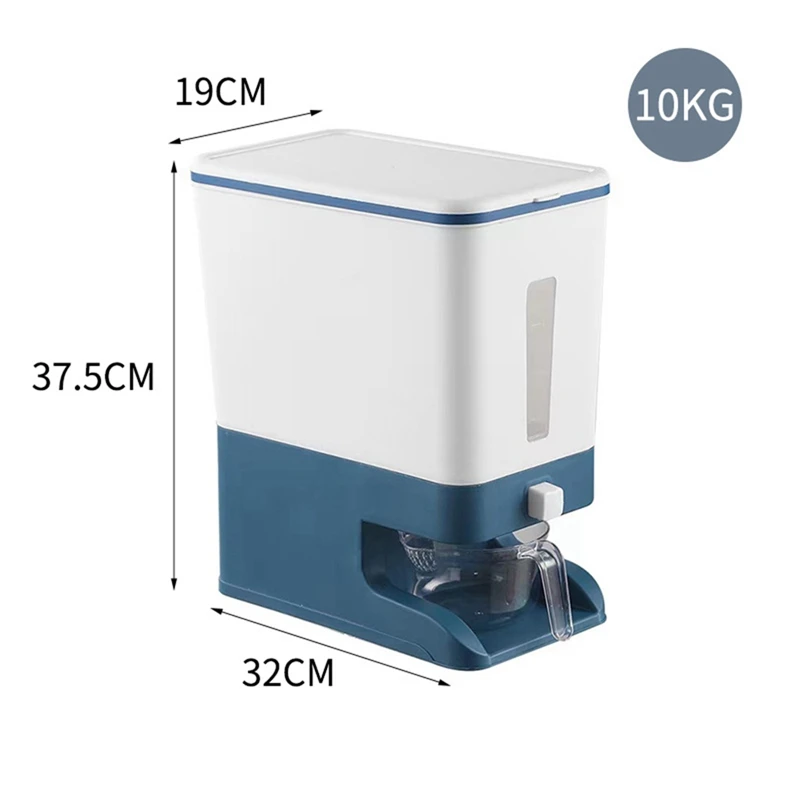 Reisspender in Pressform, versiegelter Getreidebehälter, Aufbewahrung, Haushalts-Müsli-Reisbox, 10 kg-B