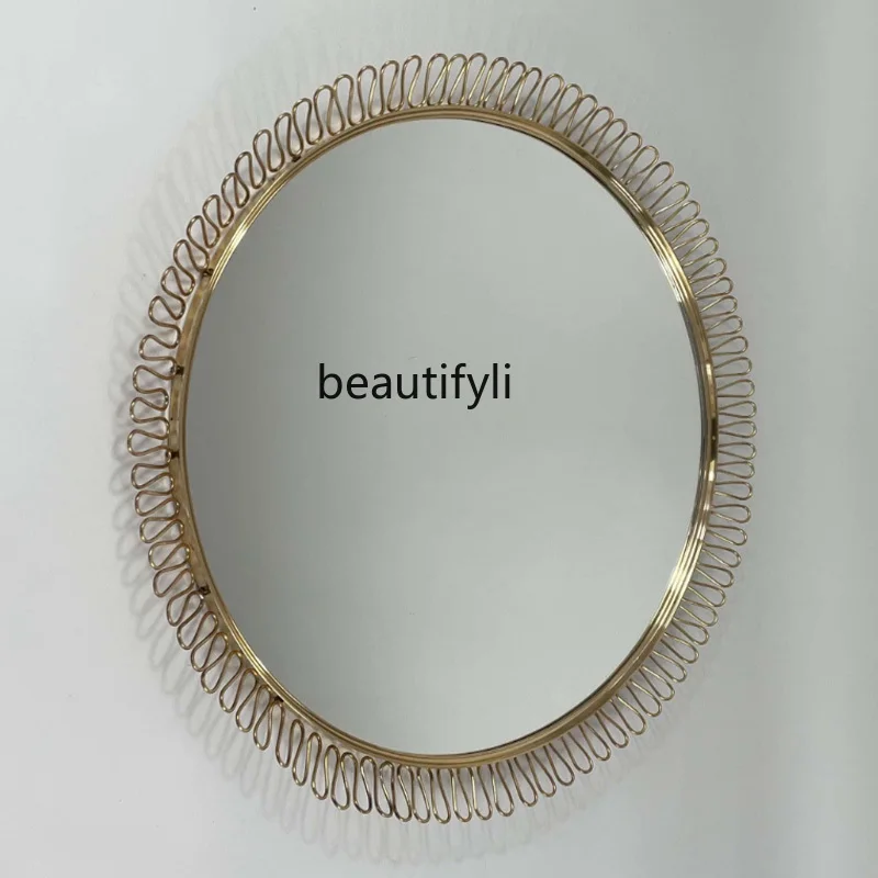 

Medieval vanity bathroom bedroom full-length mirror arched vanity mirror bathroom decoration