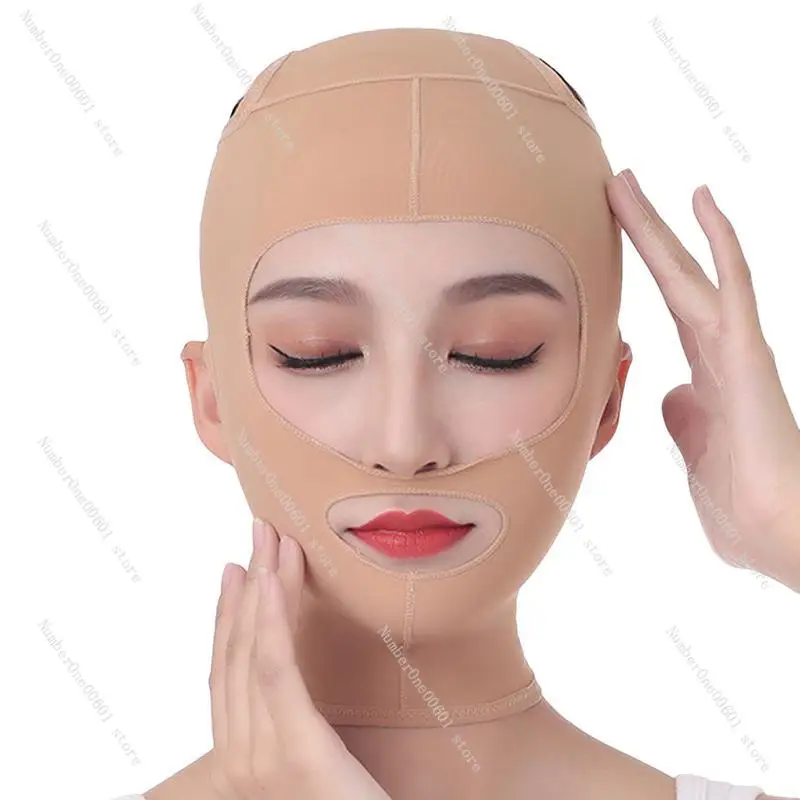 Mascarilla Facial reafirmante con forma de V, vendaje moldeador de doble mentón, reductor de líneas en V, correa de barbilla, cinta de estiramiento Facial adelgazante