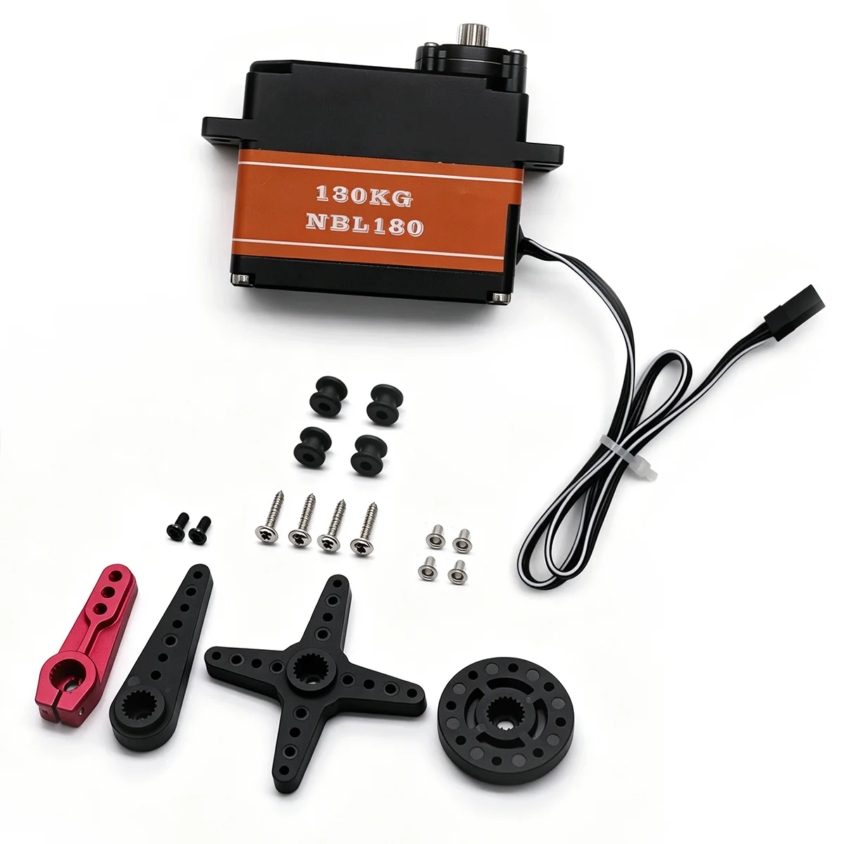 APISQUEEN NBL180 12V 180kg Waterproof Digital Servo IP68 50M Brushless Metal Gear RC Servo 180 270 Degree for Robot Boat