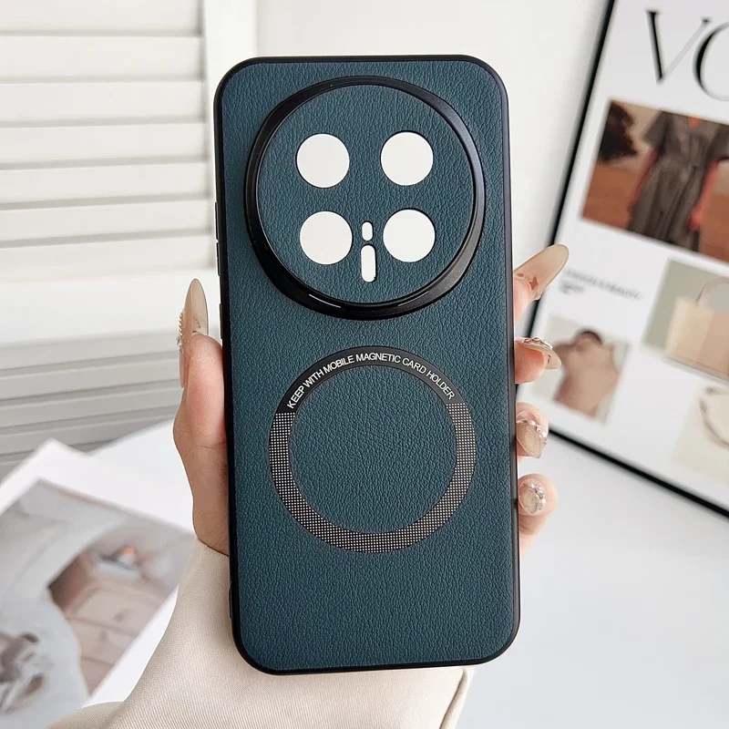 For Magsafe Leather Phone Case for Honor Magic 8 Pro 7 Pro Lite Honor 400 Pro Wireless Charging Camera Protect Shockproof Cover